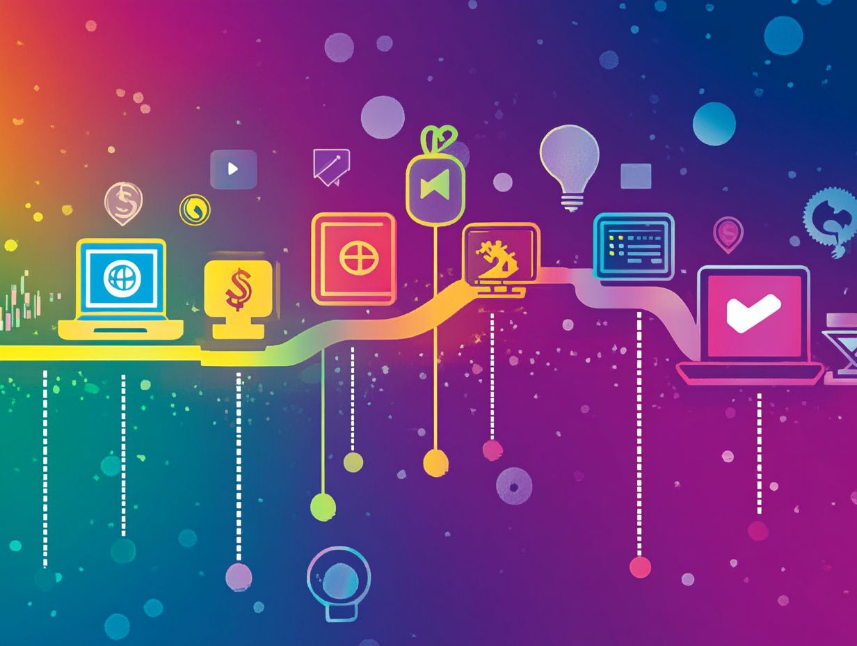 Visual representation of key takeaways from Sarah's affiliate marketing journey