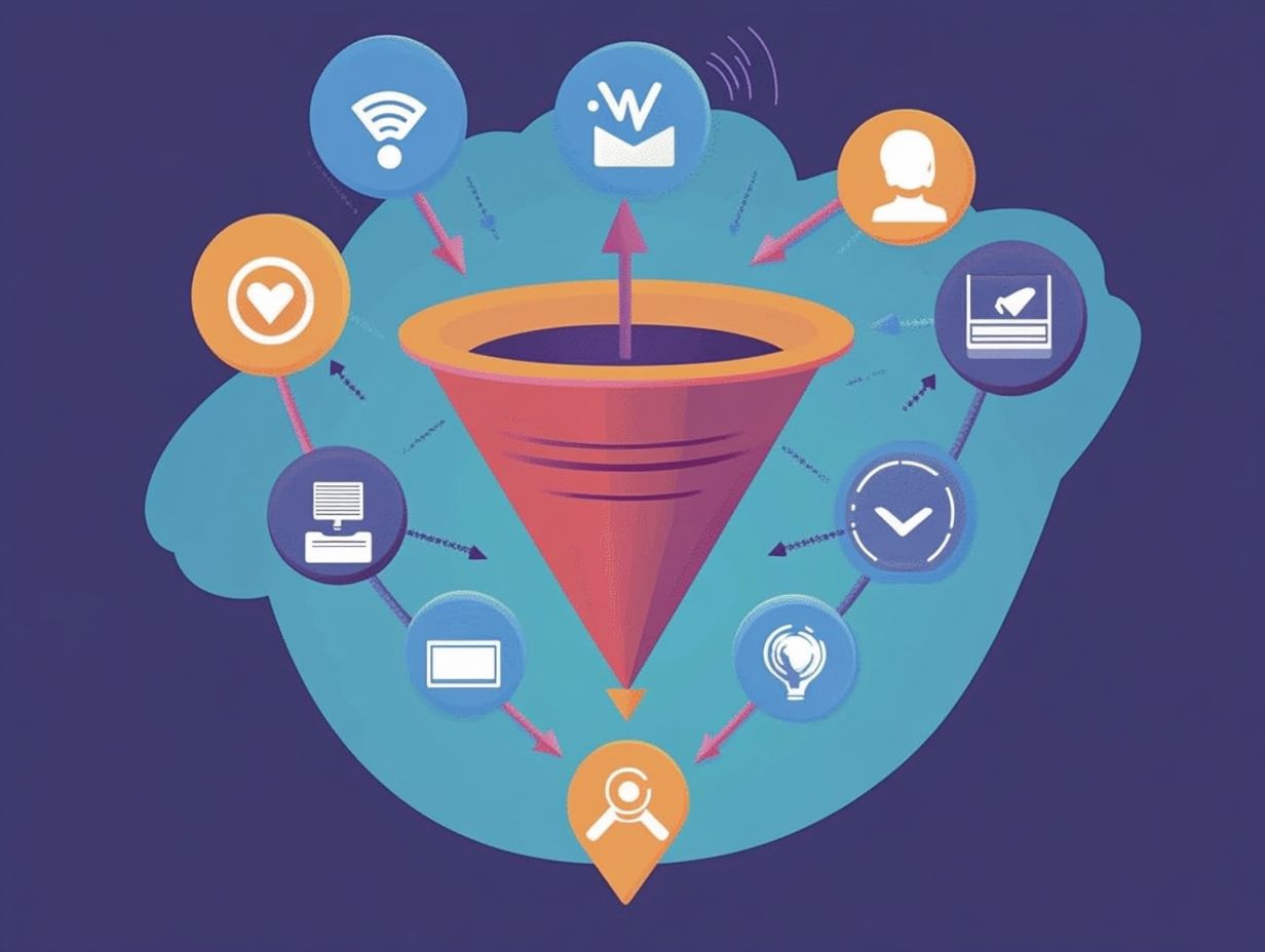 Visual explanation of an affiliate marketing funnel.