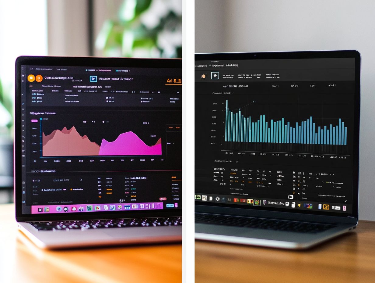 Illustration showing key metrics to track in A/B testing