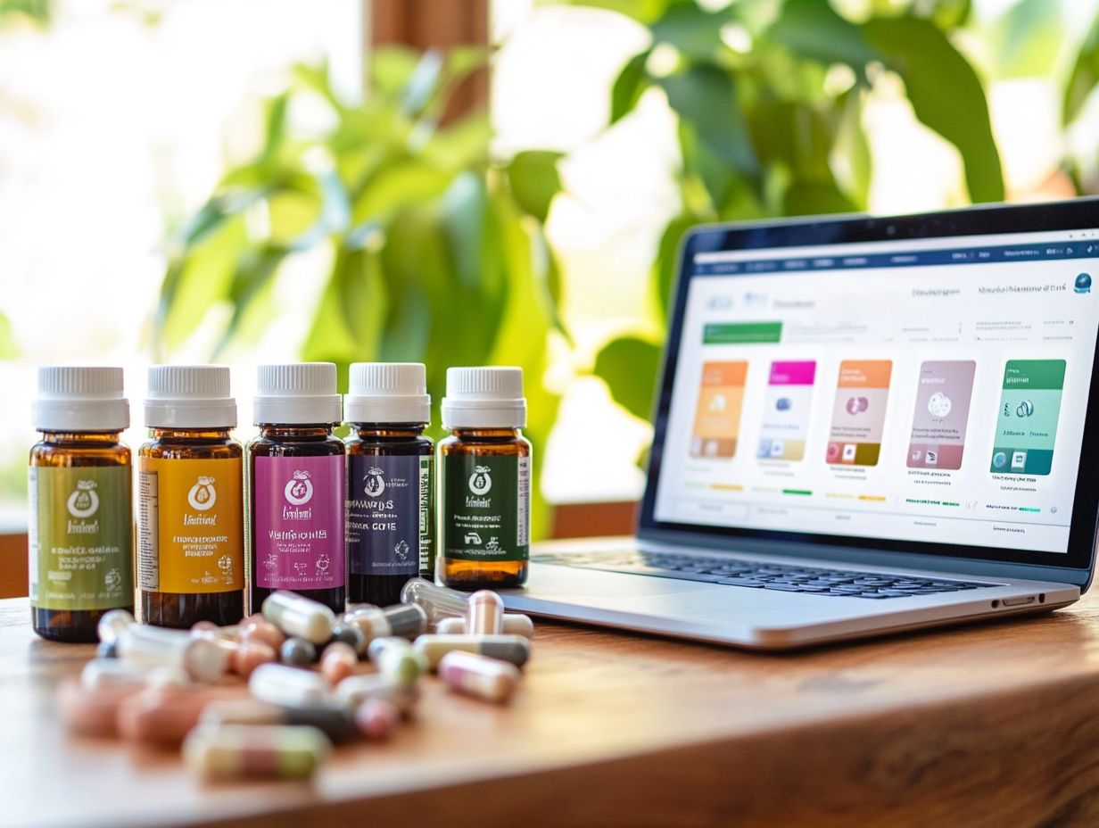 Visual representation of the top affiliate programs for health supplements.