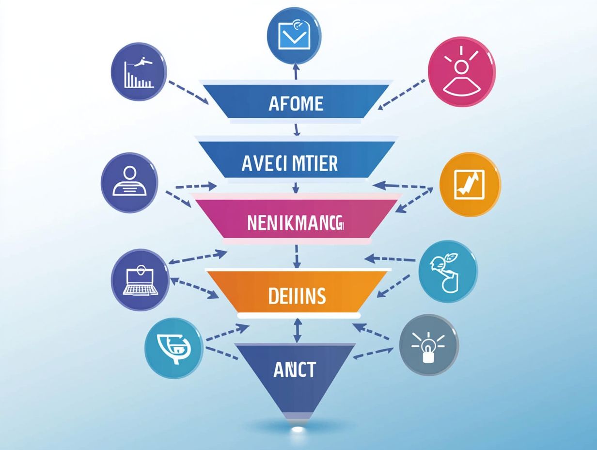 Illustration of the affiliate marketing funnel process