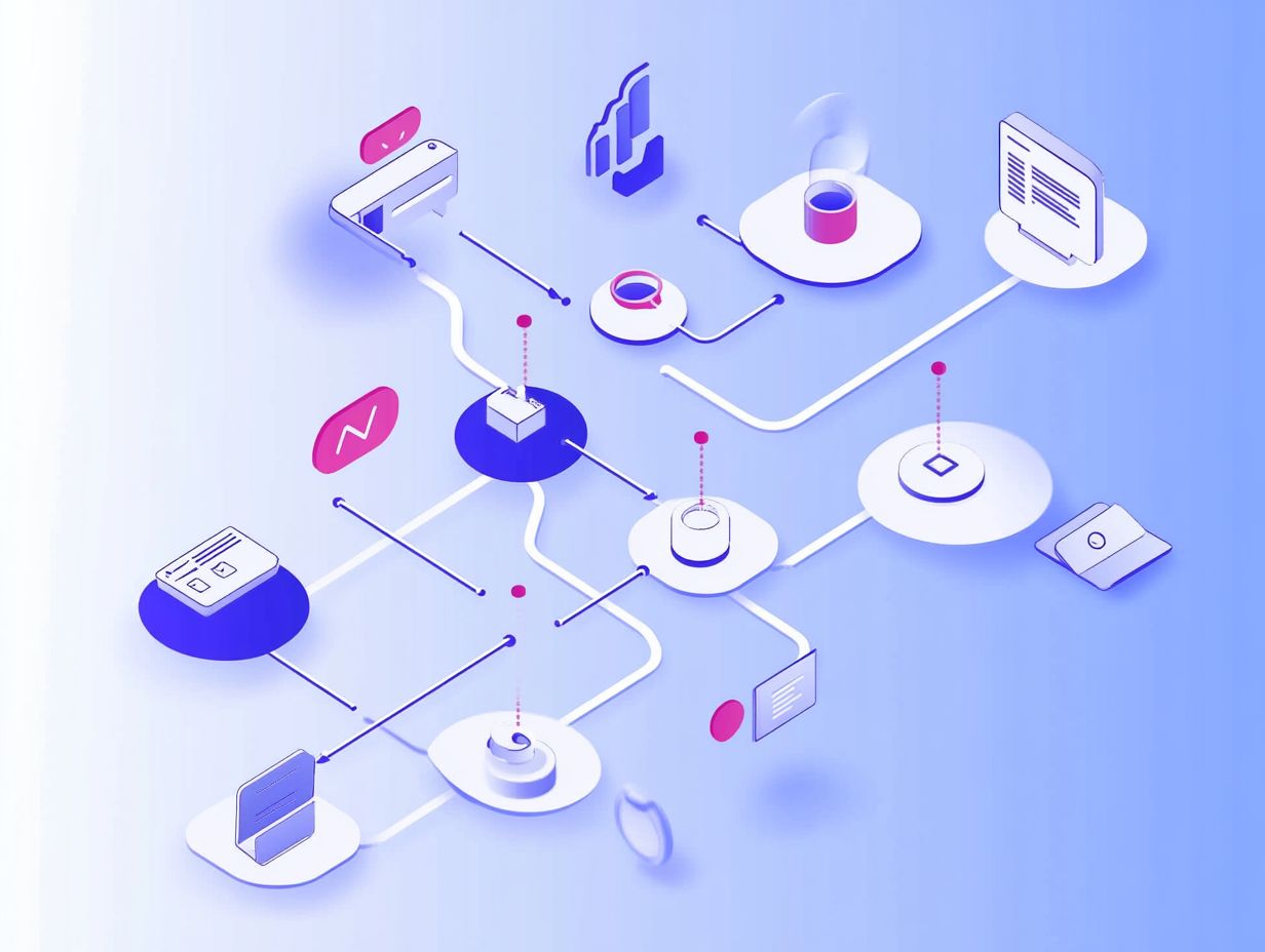 Illustration depicting the customer journey stages