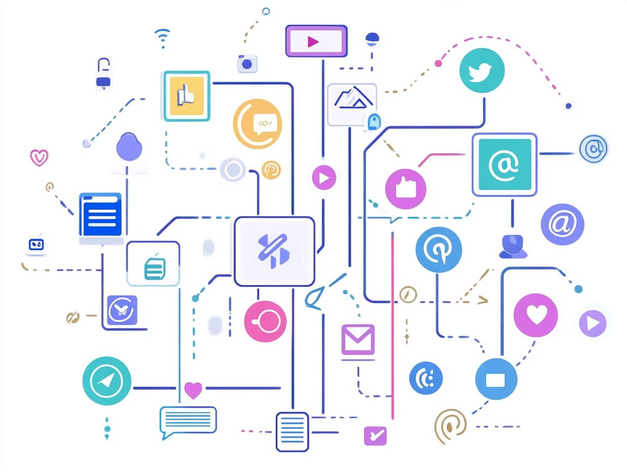 An illustration depicting the concept of native advertising in digital marketing.