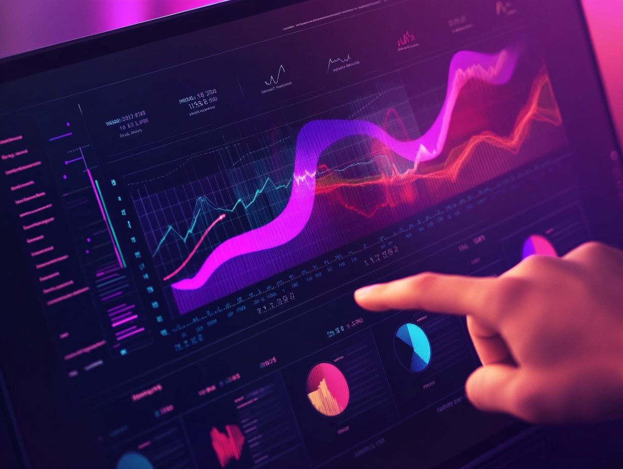 A graph showing data analysis for affiliate marketing metrics.